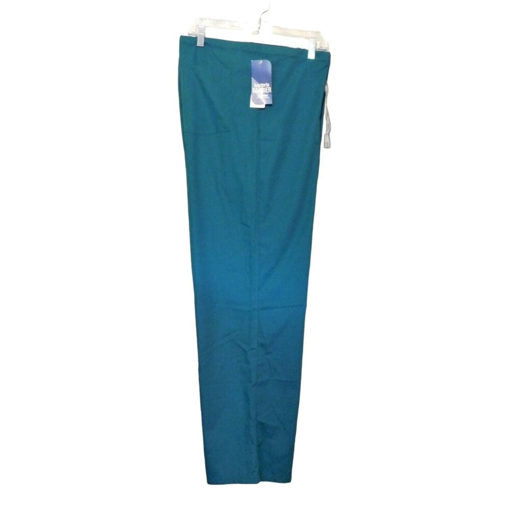 Landau Unisex Antimicrobial Scrub Pants XL Green Drawstring Polyester Cotton NEW